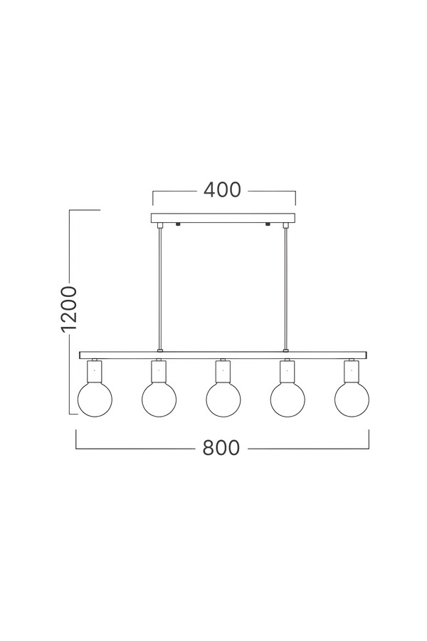 Braytron G006S 5H 5xE27 BLC PENDANT LIGHT