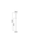 Braytron G007R 1H 1xG9 BLC PENDANT LIGHT