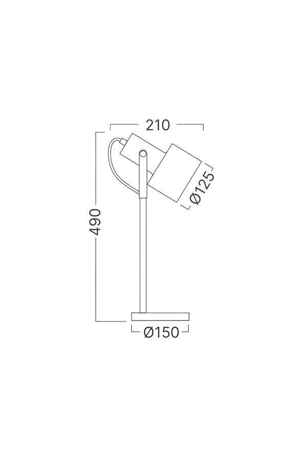 Braytron P001W 1H 1xE27 BLC TABLE LAMP
