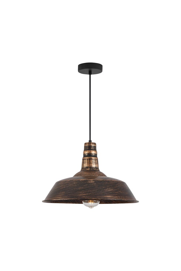 Braytron P003R 1H 1xE27 BRZ PENDANT LIGHT
