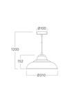 Braytron P004R 1H 1xE27 BLC PENDANT LIGHT