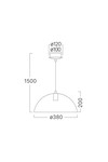 Braytron P007R 1H 1xE27 BLC PENDANT LIGHT