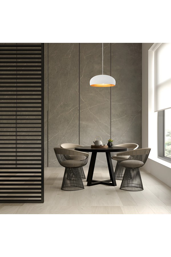 Braytron P007R 1H 1xE27 WHT PENDANT LIGHT