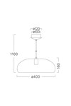 Braytron P007R 1H 1xE27 WHT PENDANT LIGHT