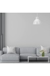 Braytron P008R 1H 1xE27 WHT PENDANT LIGHT