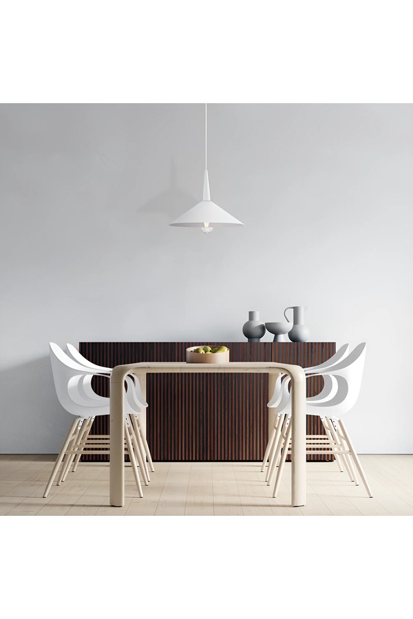 Braytron P009R 1H 1xE27 WHT PENDANT LIGHT