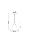 Braytron P010R 1H 1xE27 BEJ PENDANT LIGHT