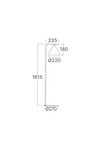 Braytron P010T 1H 1xE27 GLD FLOOR LAMP