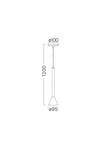 Braytron P011R 1H 1xGU10 BLC PENDANT LIGHT
