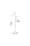 Braytron P011T 2H 2xGU10 BLC FLOOR LAMP