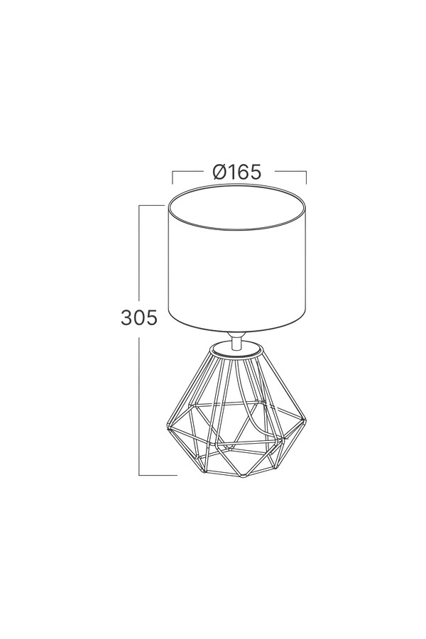 Braytron F001T 1H 1xE14 WHT TABLE LAMP