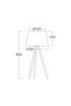 Braytron F002T 1H 1xE27 WHT TABLE LAMP