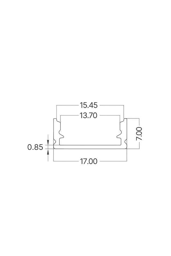 Braytron SR1707 2MT BLC ALUMINIUM PROFILE