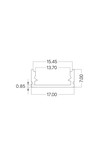 Braytron SR1707 2MT SLV ALUMINIUM PROFILE