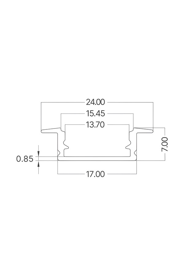 Braytron RC1707 2MT SLV ALUMINIUM PROFILE