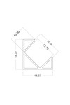 Braytron CR1818 2MT SLV ALUMINIUM PROFILE