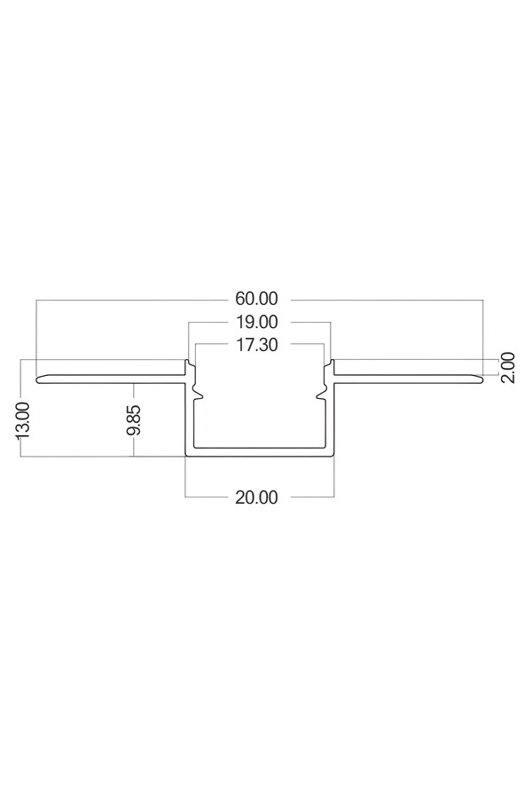 Braytron TR20 2MT SLV ALUMINIUM PROFILE