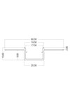 Braytron TR20 2MT SLV ALUMINIUM PROFILE