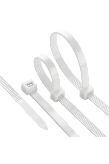 Braytron 7,6x370mm 100pcs/bag PA66 WHT CABLE TIES
