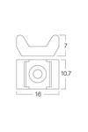 Braytron 16x10,7 100pcs/bag PA66 WHT CABLE TIES SCREW M