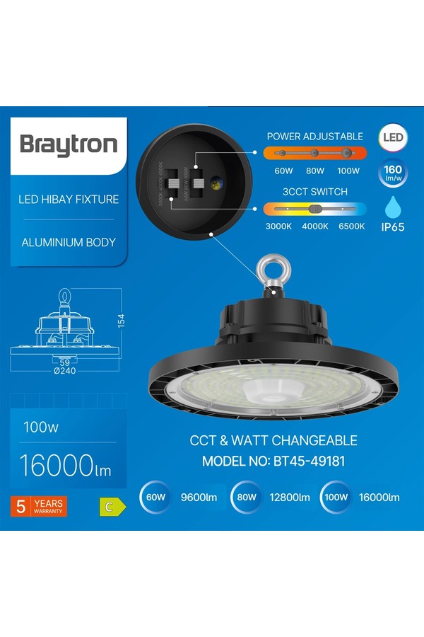 BRY-HIBAY-ESP-100W-BLC-3IN1-3WT-IP65-LED HIBAY