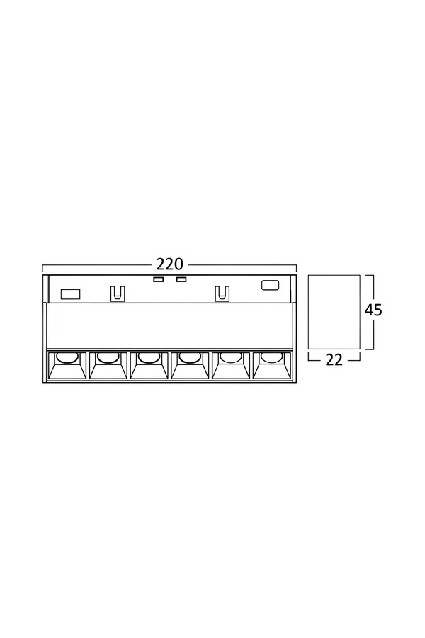 BRY-M20-LNS220-12W-48VDC-3IN1-WHT-MAG. LINEAR