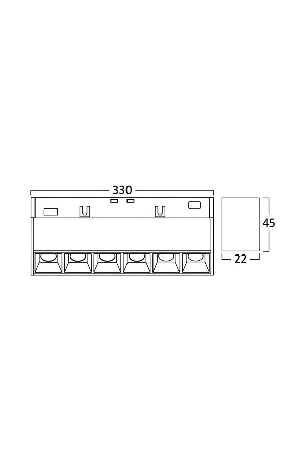 BRY-M20-LNS330-18W-48VDC-3IN1-WHT-MAG. LINEAR
