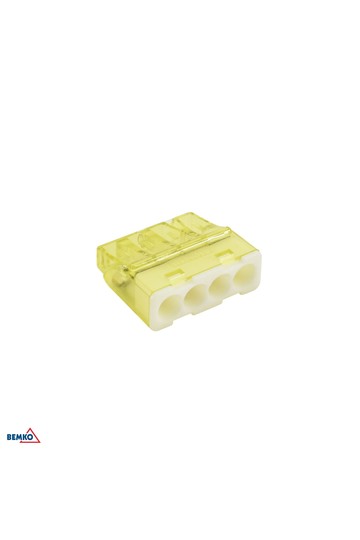 PUSH-IN WIRE CONNECTOR 0,5-2,5mm2 x 4 -100 PCS.
