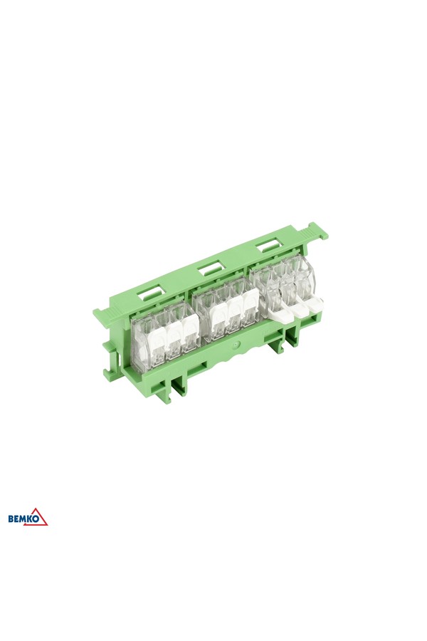 DIN RAIL ACCESSORY FOR P05 CONNECTOR GREEN